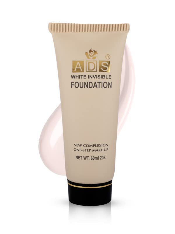 ADS White Invisible Foundation (White, 60 ml)