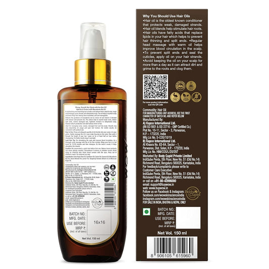 WOW Skin Science Macadamia Hair Oil - Deeply Moisturizing - Strengthening Care - For Dehydrated Scalp & Dry, Curly hair - No Mineral Oil, Silicones, Synthetic Fragrance - 150mL