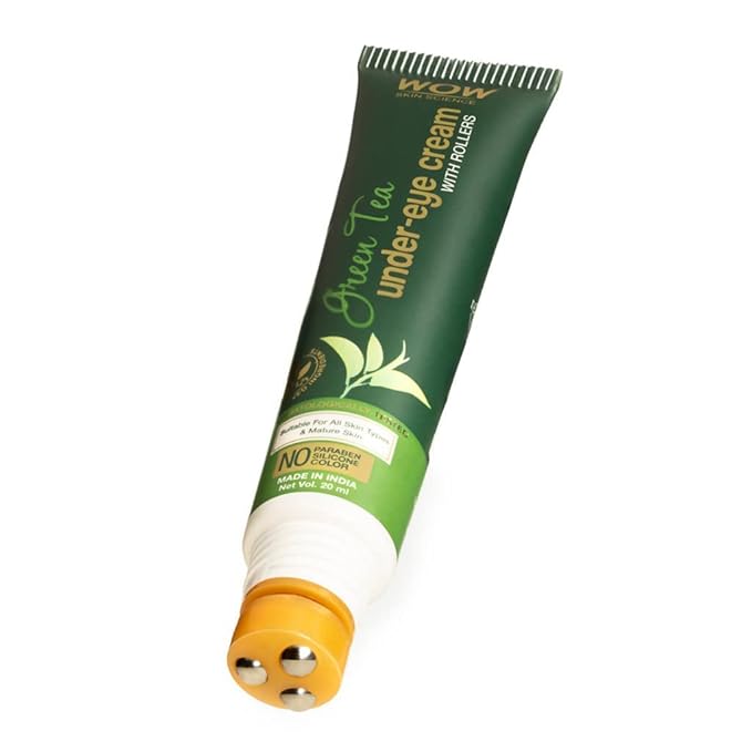 WOW Skin Science Green Tea Under Eye Cream With Rollers 20ml