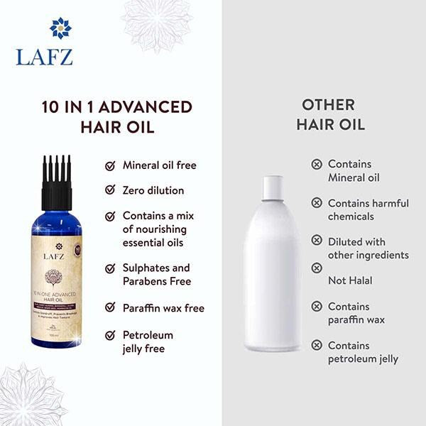 LAFZ 10-In-1 Advanced Hair Oil For Dandruff & Hair Fall with No Dilution - 200 ml