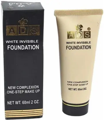 ADS White Invisible Foundation (White, 60 ml)