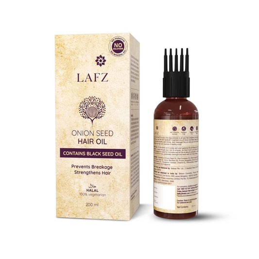 Lafz Onion Seed Oil For Hair, Transform Dull & Weak Hair, Increases Scalp and Hair Health lightweight Oil For Both Men & Women (Onion Hair Oil 200ml)
