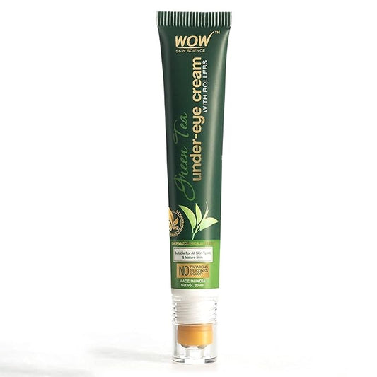 WOW Skin Science Green Tea Under Eye Cream With Rollers 20ml