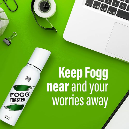 Fogg Master Pine Perfume Body Spray For Men Long Lasting & No Gas, Everyday Deodorant Fragrance body Spray
