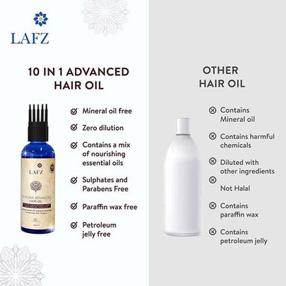 LAFZ 10-In-1 Advanced Hair Oil For Dandruff & Hair Fall with No Dilution - 200 ml